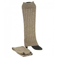 Socks/ Leg Warmers - 12 Pairs Knitted Leg Warmers - Khaki - SK-F1007KA